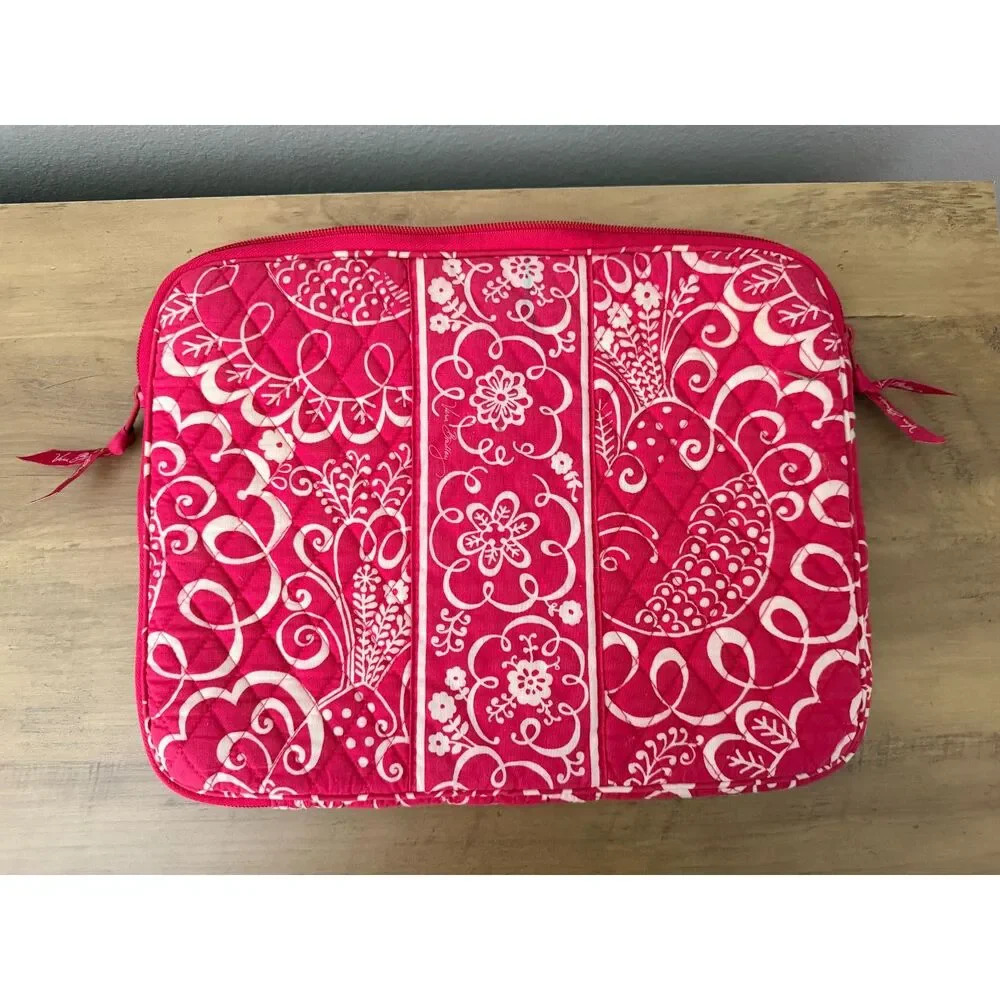 Vera Bradley Laptop Case/Tablet Bag - Twirly Birds Pink Floral